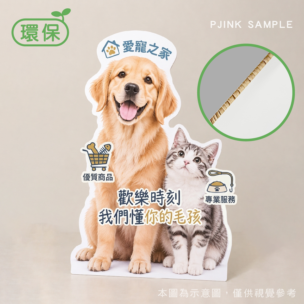 環保｜蜂巢板鐵腳架立牌